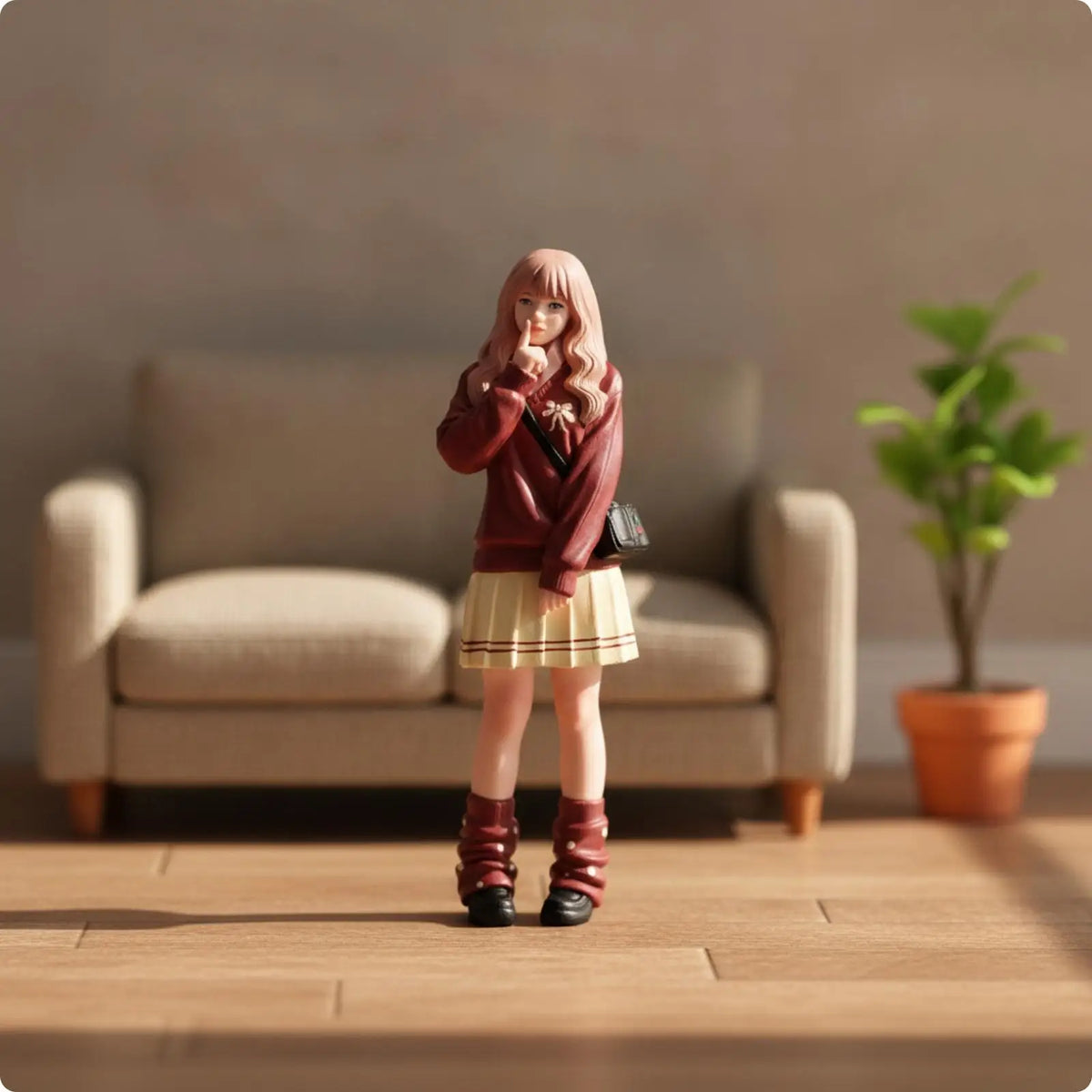 1/18 Scale Miniature Female Figurine – Resin Diorama Collectible
