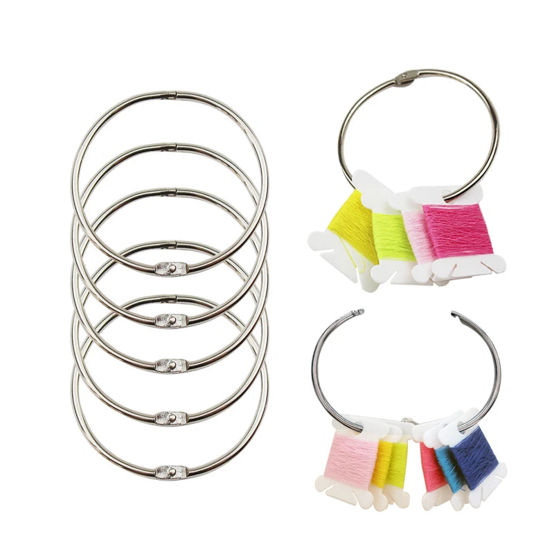 Metal Embroidery Thread Winder Rings – Bobbin Organizer Set