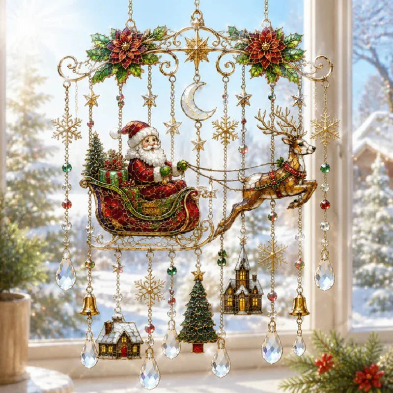 Crystal Pendant Wind Chime – Christmas Hanging Ornament