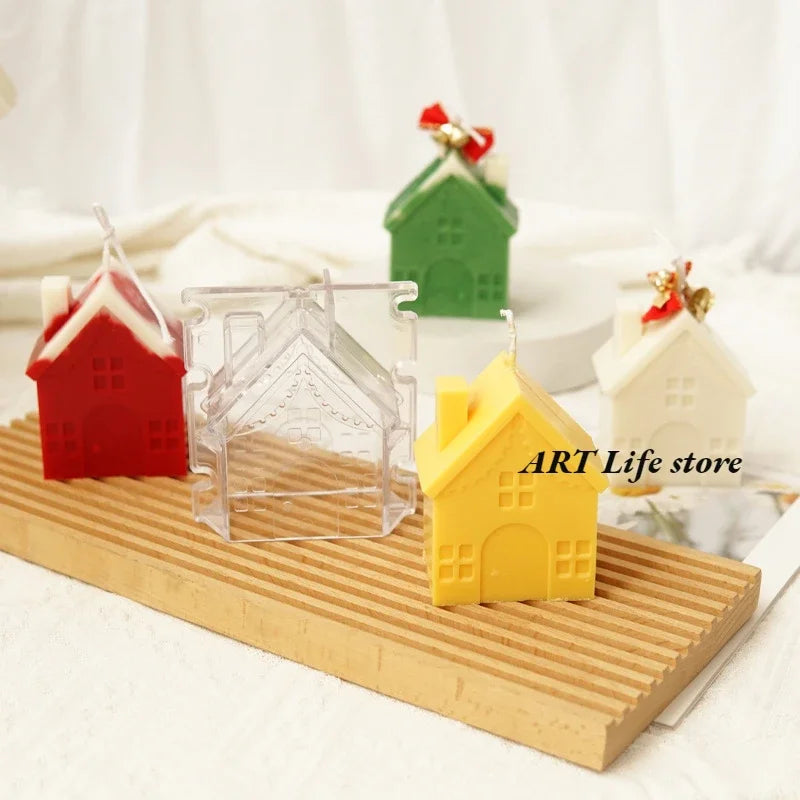 House-Shaped Acrylic Candle Mold Set – DIY Villa Candle Making
