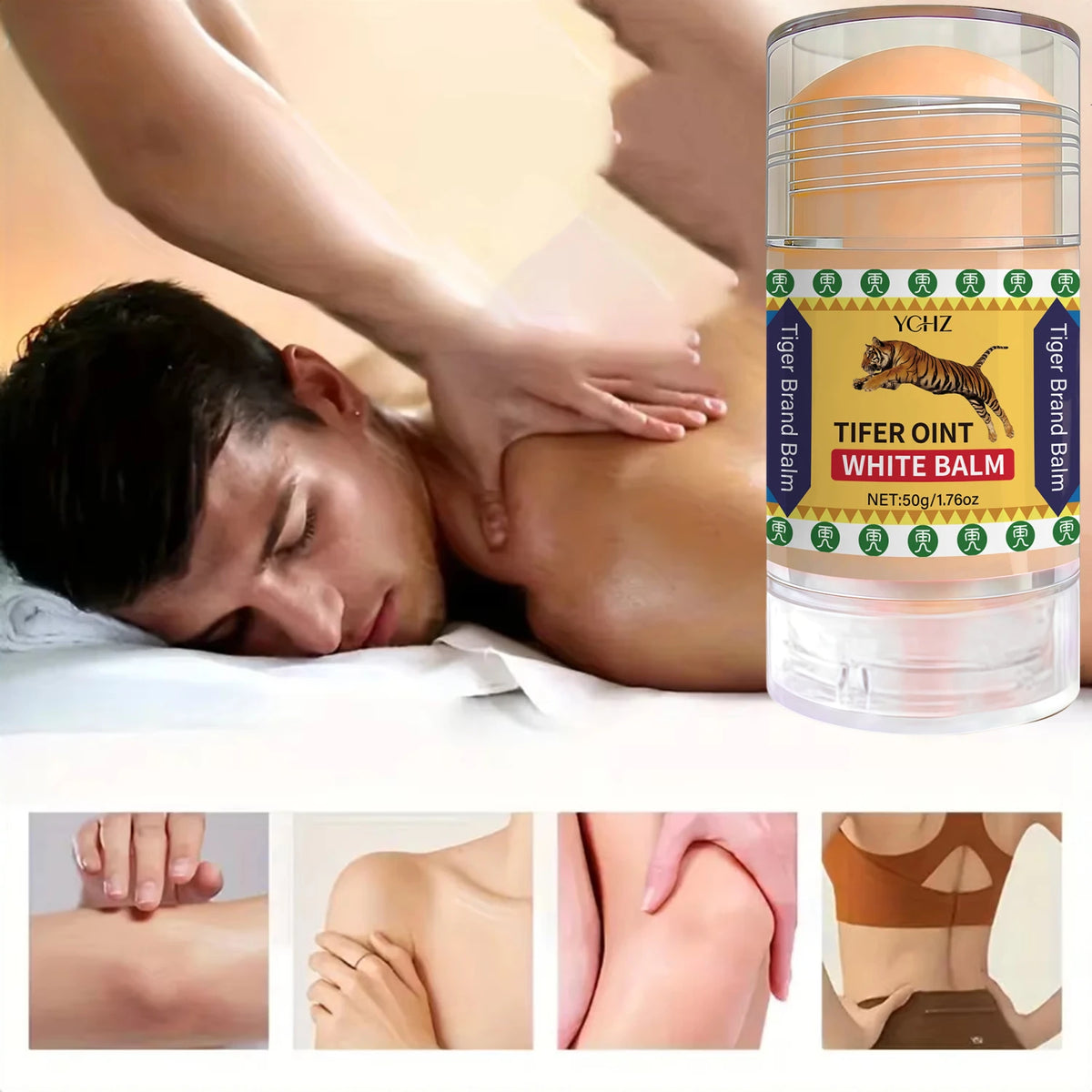 Tiger Body Massage Cream Stick – Vitamin E & Olive Oil, 50g