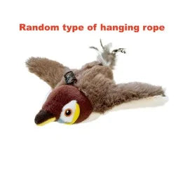 Flapping Shaky Bird Cat Toy – Plush Simulated Sparrow