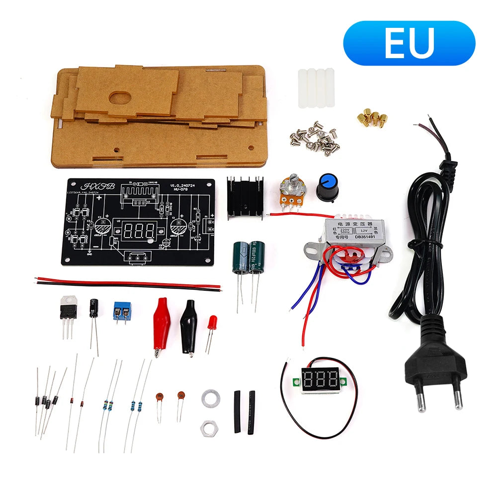 LM317 Adjustable DC Power Supply DIY Soldering Kit – 1.25–12V
