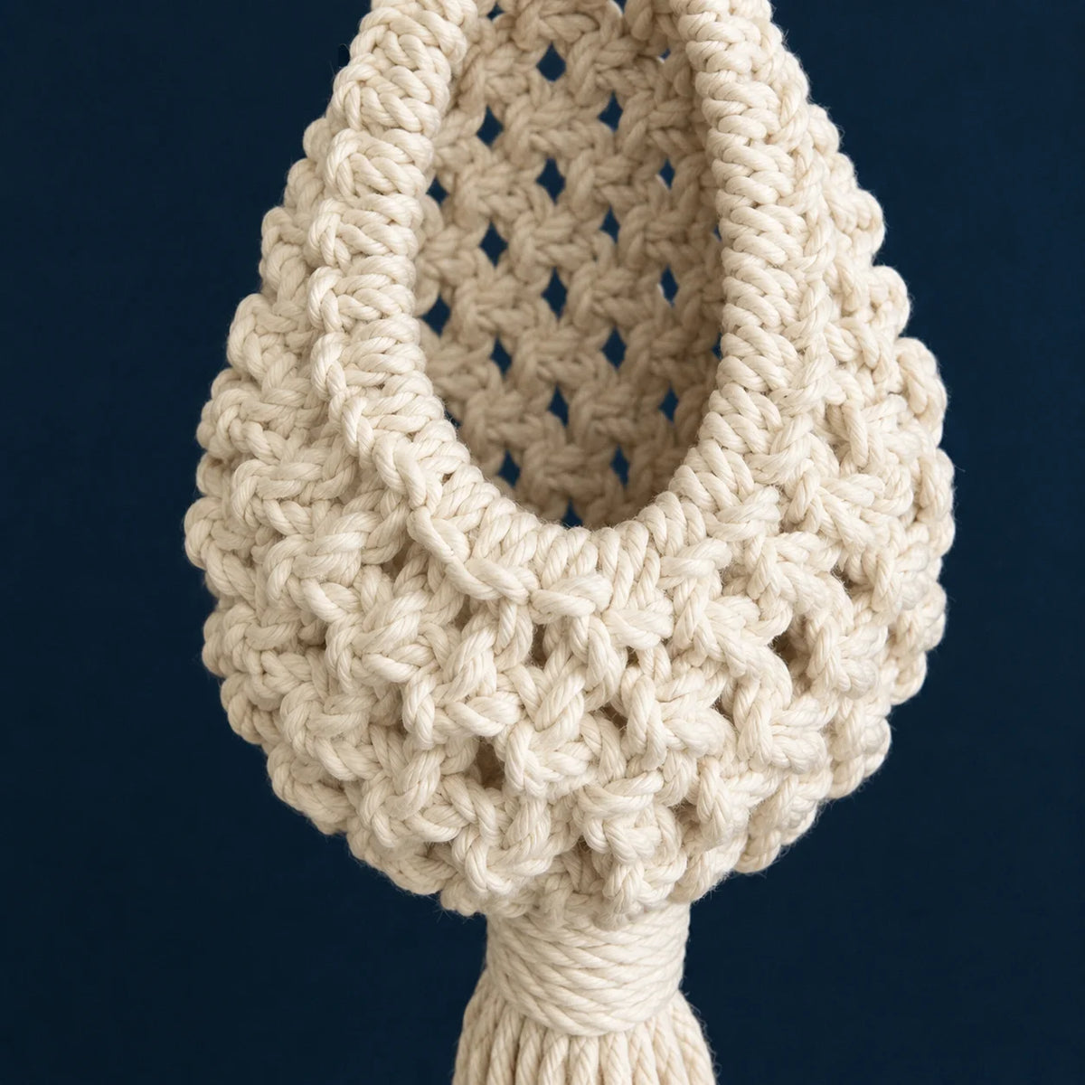 Nordic Boho Hand-Woven Cotton Tapestry – Pineapple Basket