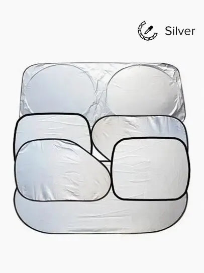 6-Piece Car Sunshade Set – UV & Snow Protection All Windows