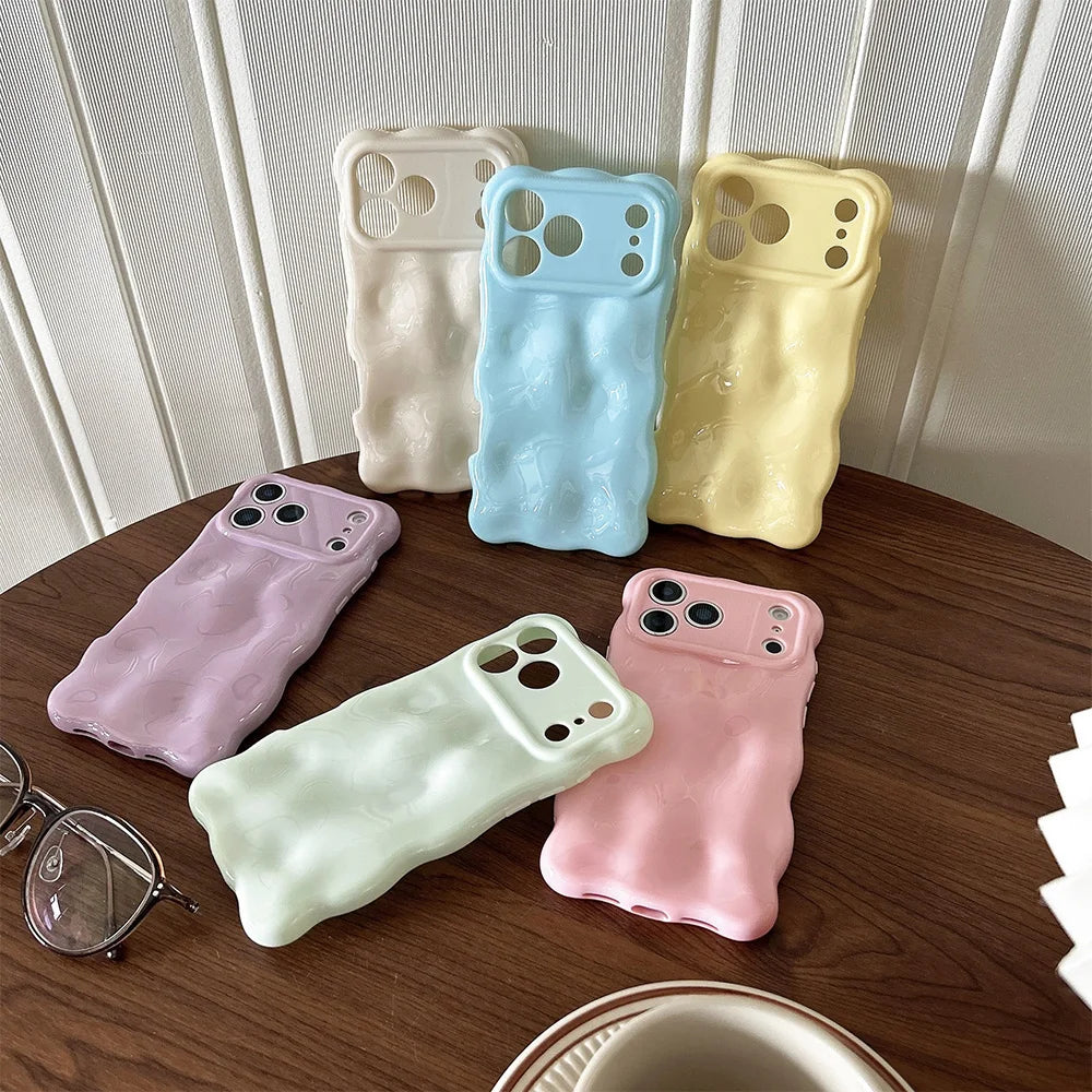 3D Bubble Texture Silicone iPhone Case – Shockproof Cover