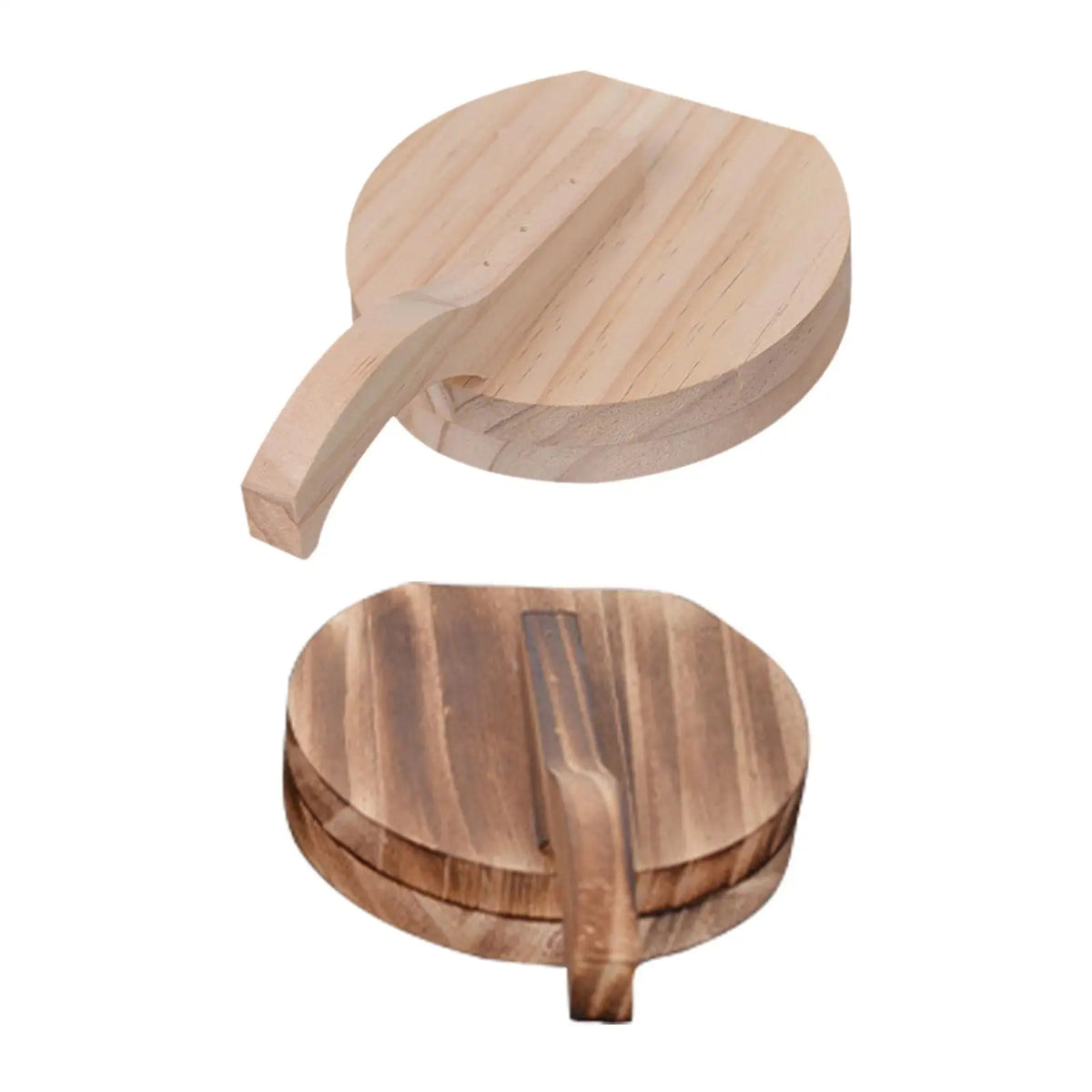 Wooden Dumpling Presser & Manual Tortilla Maker – 6.5"