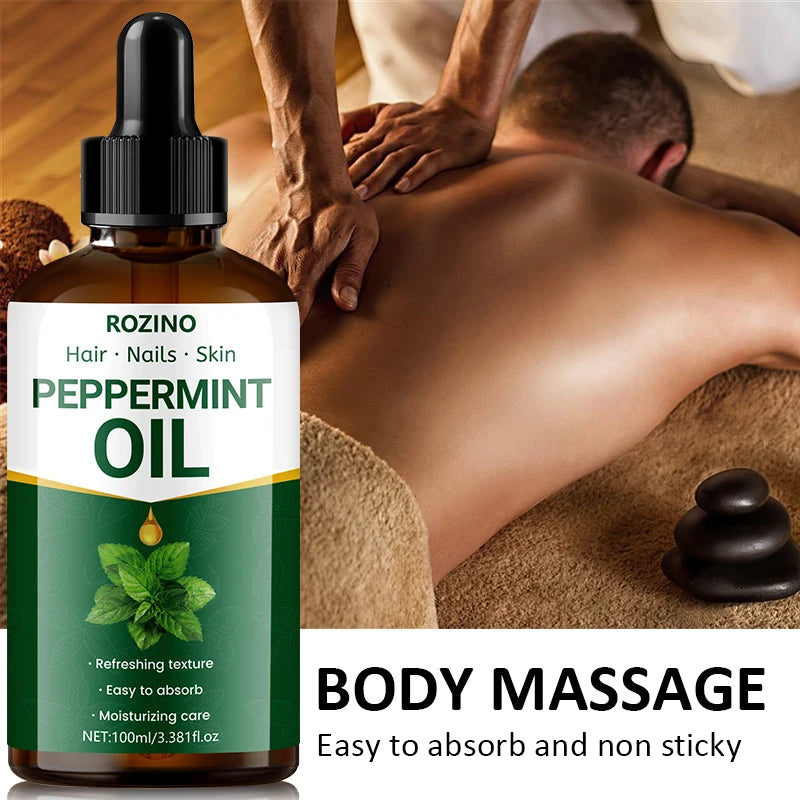 ROZINO Peppermint Essential Oil – Hair, Skin & Nail Care