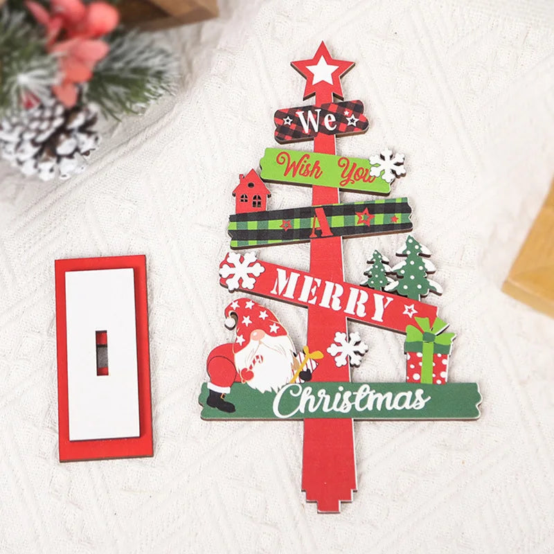 Desktop Christmas Tree Wooden Ornament – DIY Xmas Décor