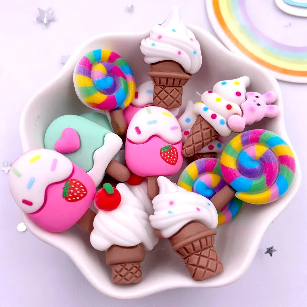 12PCS Resin 3D Flatback Figurines – DIY Scrapbooking Crafts