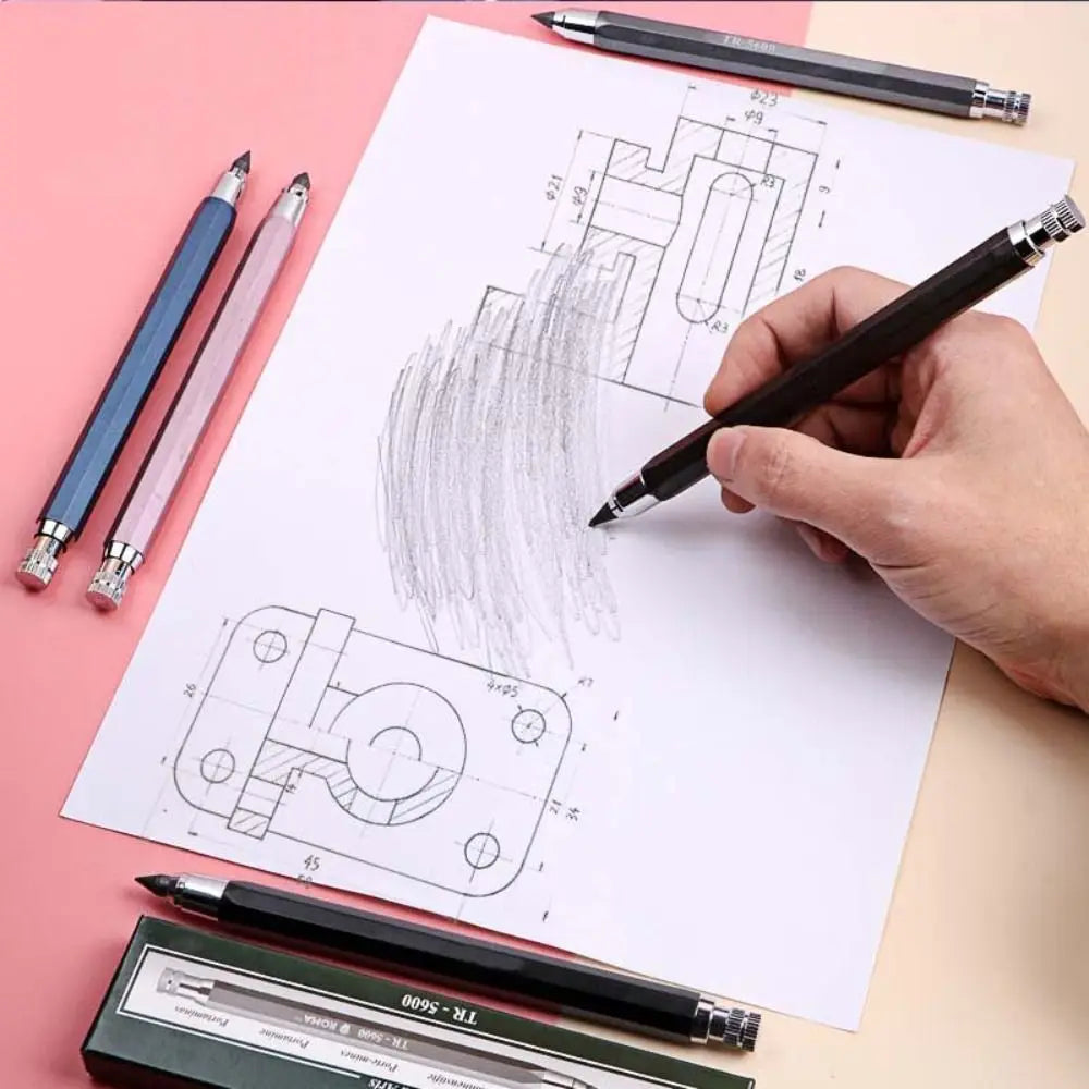 5.6mm Metal Mechanical Clutch Pencil | Sketch & Drawing 2B–8B