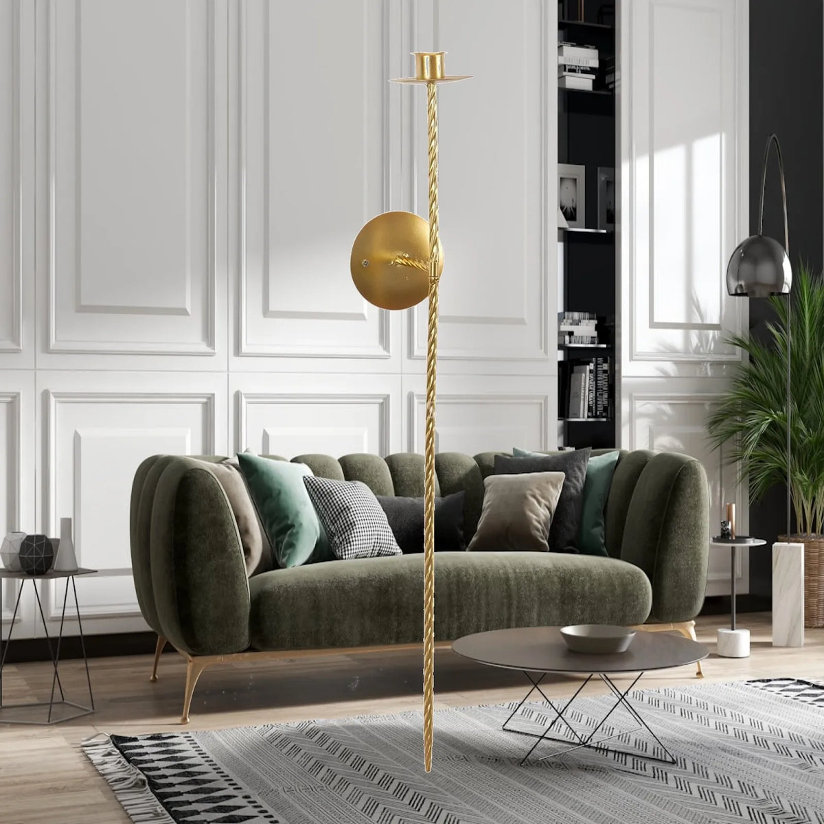Metal Twisted Wall Candle Sconce | Minimalist Iron Decor