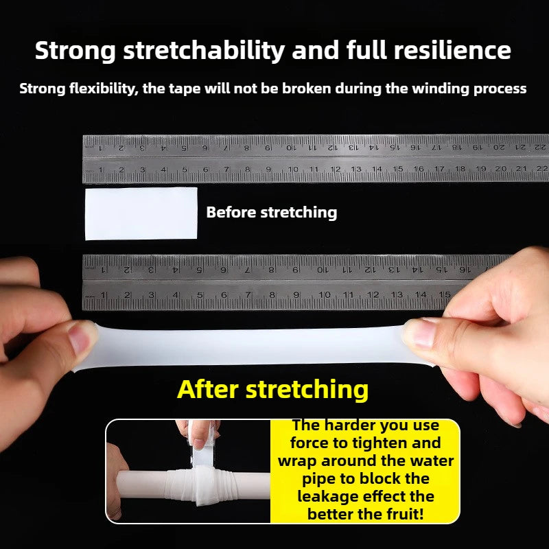 Self-Fusing Silicone Waterproof Pipe Repair Tape 1.5–3M