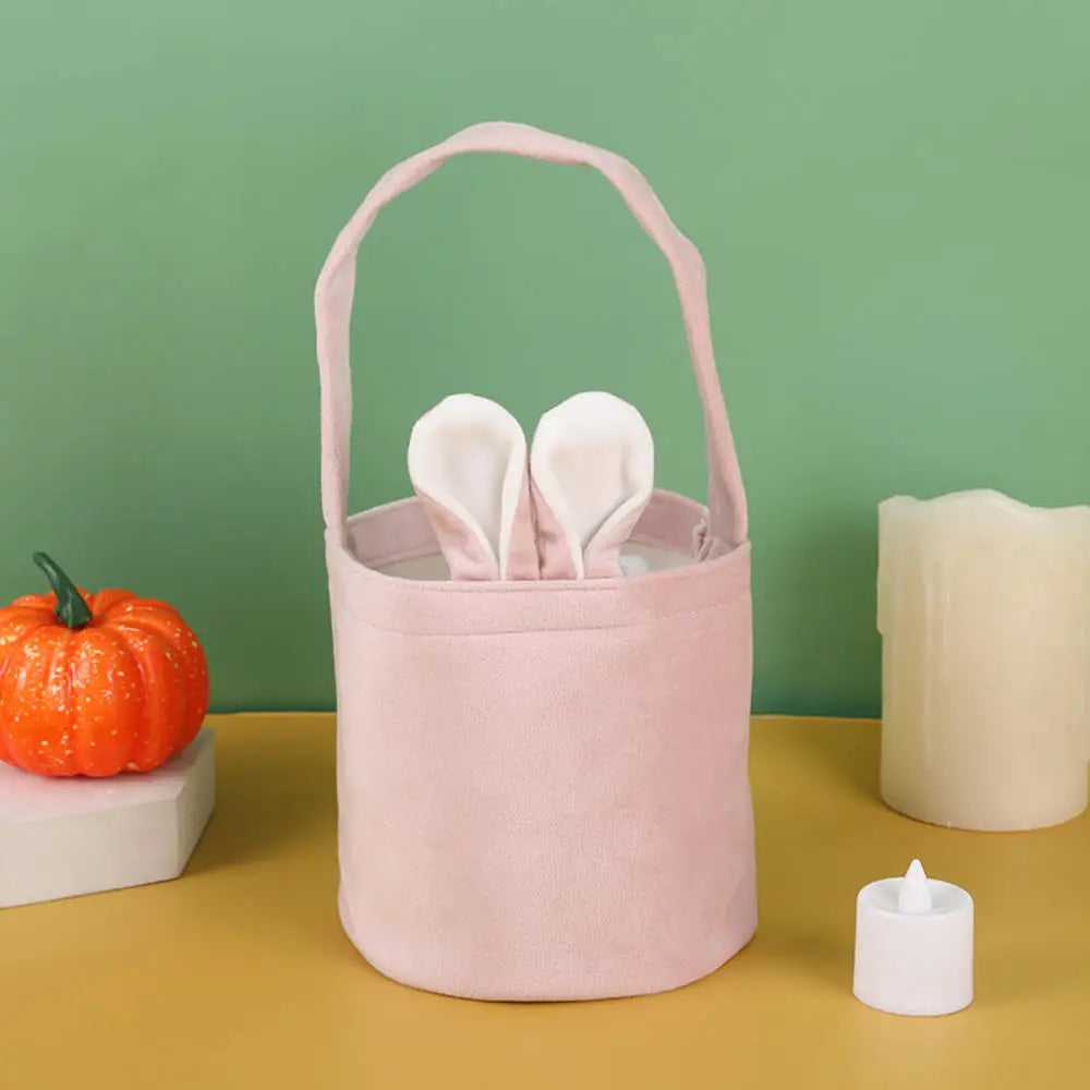 Easter Egg Basket Bunny Non-Woven Candy Bucket Gift Bag Kids