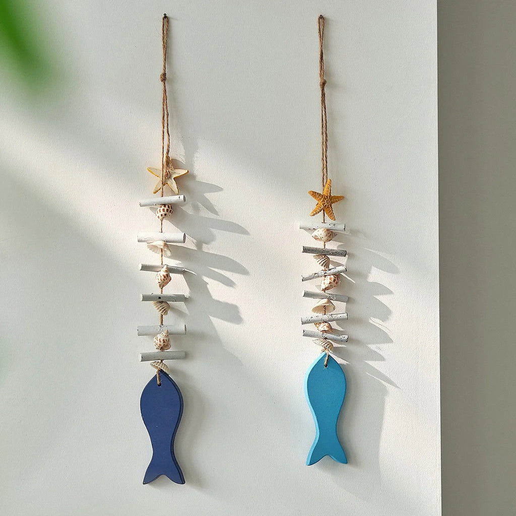 Ocean Coastal Wall Hanging – Shell Starfish & Fish Decor