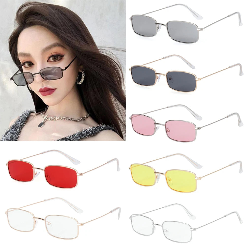 Women's Vintage Small Oval Metal Sunglasses UV400