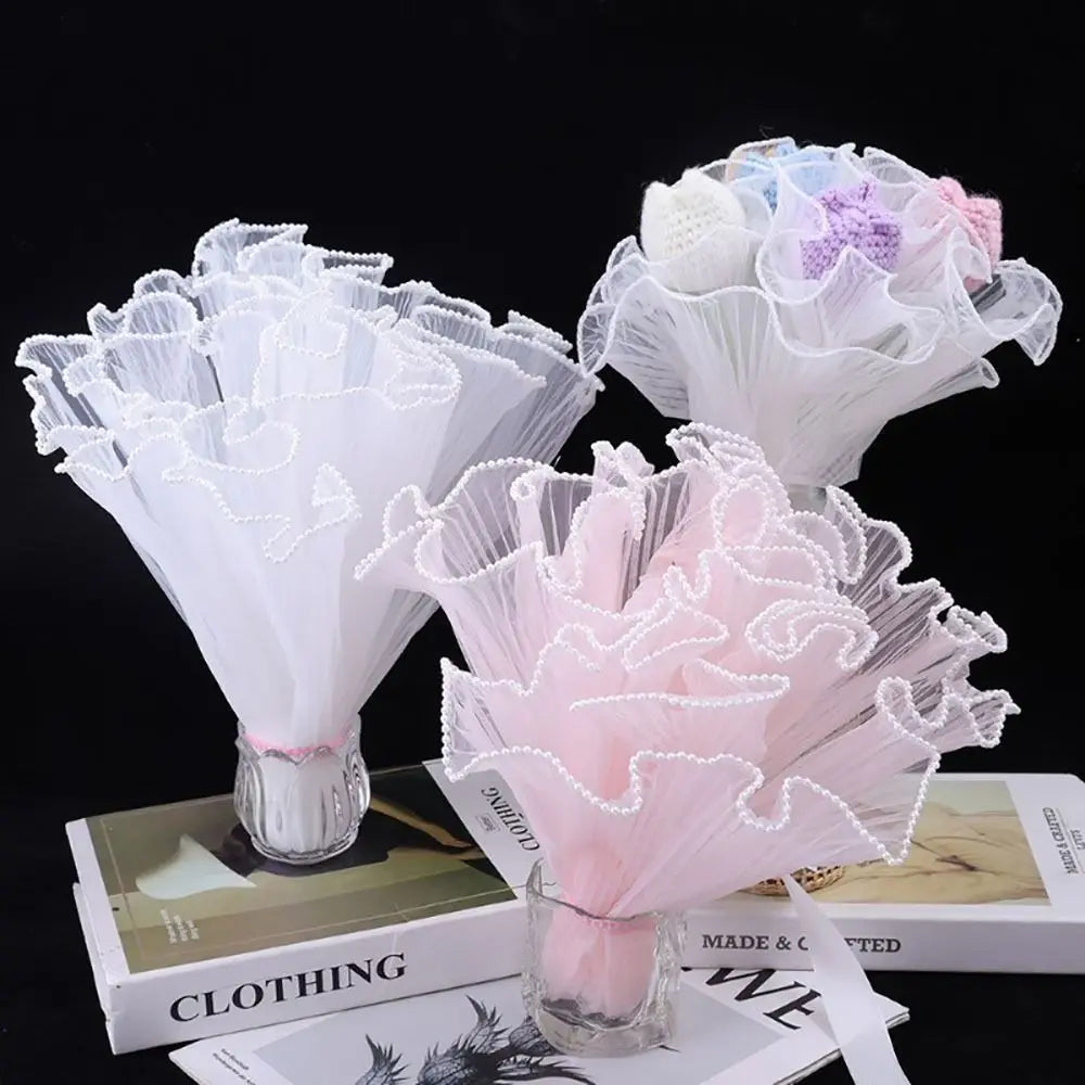 Pearl Lace Mesh Flower Wrapping Roll 28cm x 4 Yards
