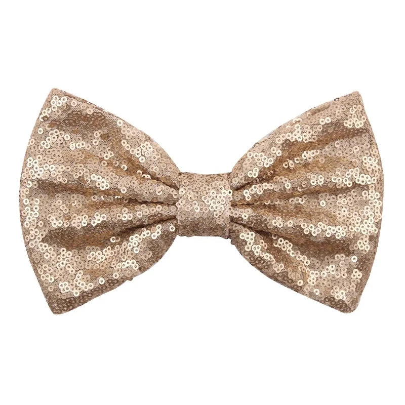 5-Pack Glitter Sequin Hair Bows – DIY Girls Hair Accessories