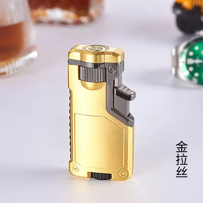Tri-Color Flame Windproof Butane Lighter | Creative Gift