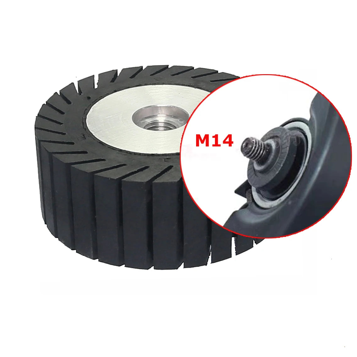 M14 Rubber Expander Wheel 100x40mm + AO Sanding Sleeves P60–P800