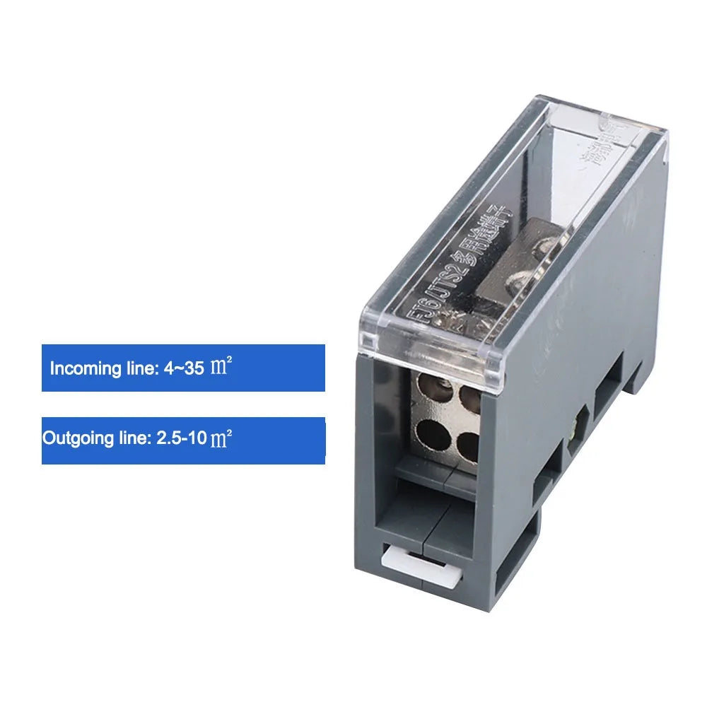 Din Rail Terminal Block 150A Power Junction Box Wire Connector