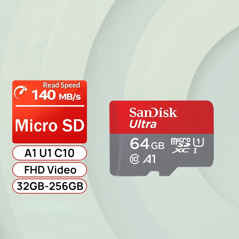 SanDisk Ultra Micro SD Card A1 C10 U1 – 32GB to 256GB
