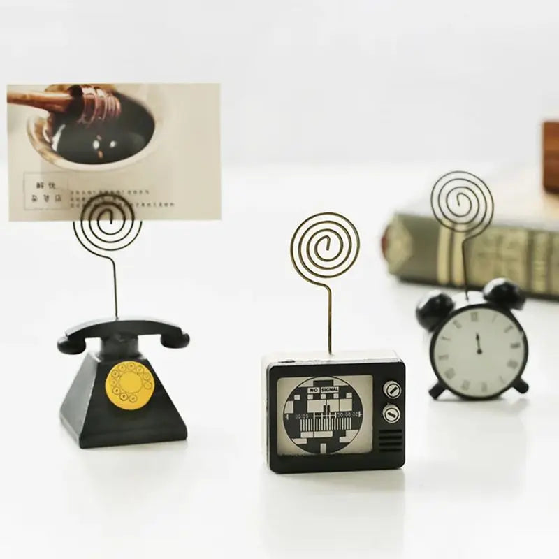 Wooden Cartoon Message & Photo Clip – Cute Desk Organizer
