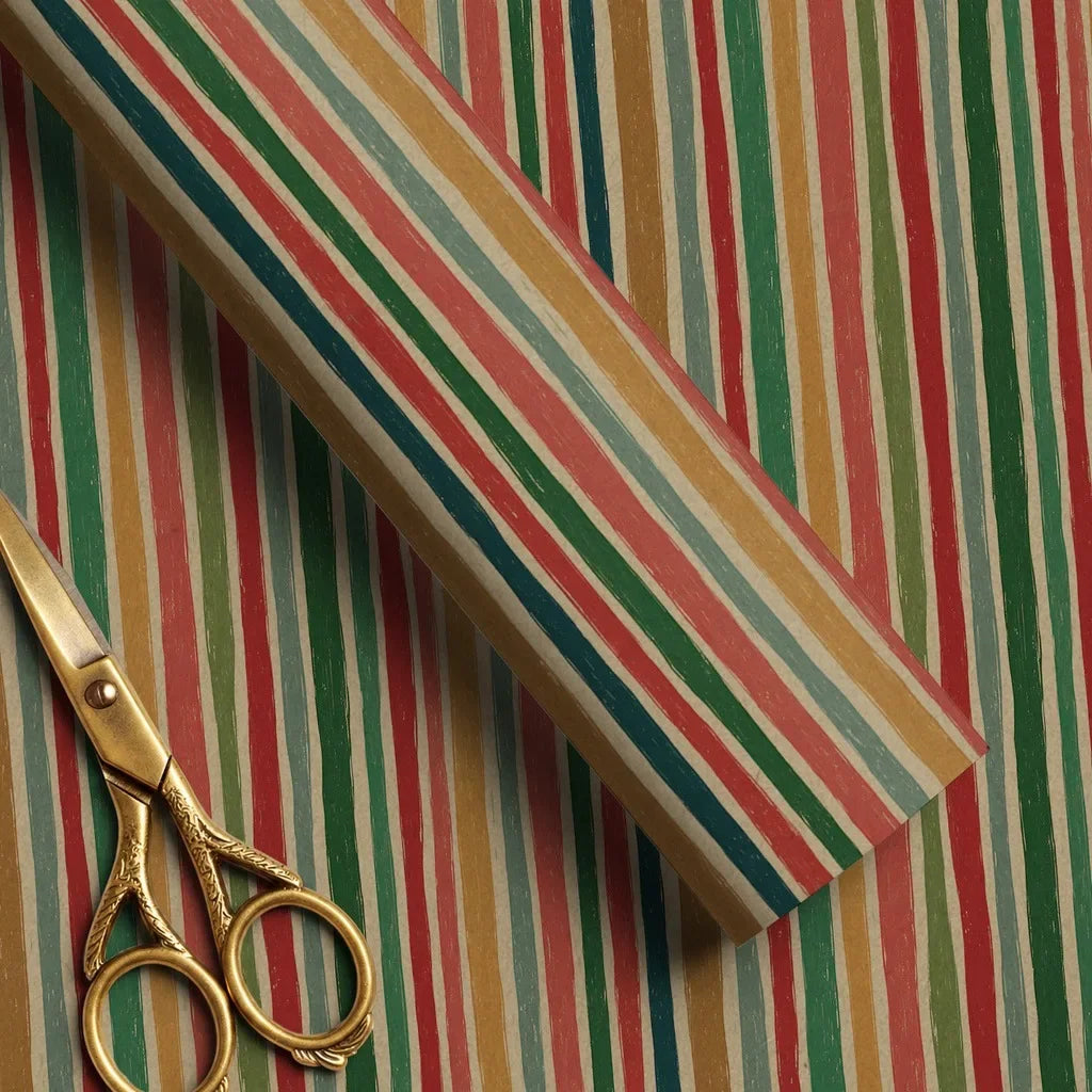 Christmas Wrapping Paper Roll 5M – 4 Festive Kraft Designs