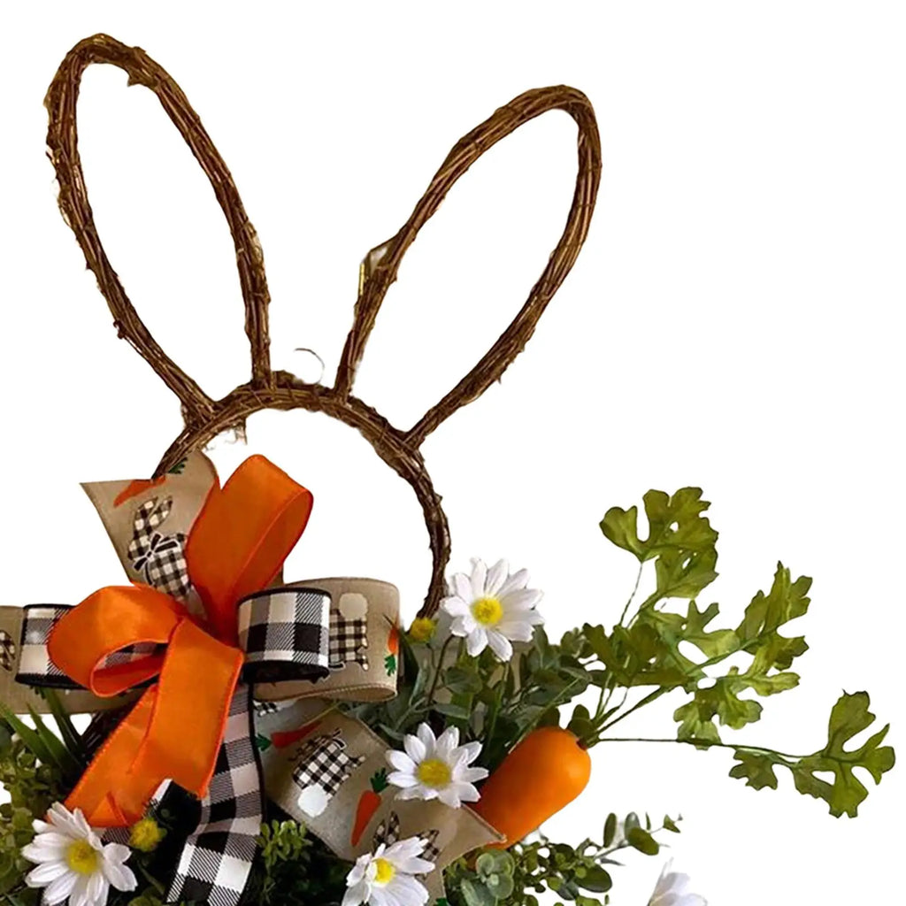 Spring Easter Wreath – Artificial Carrot Flowers, 50cm