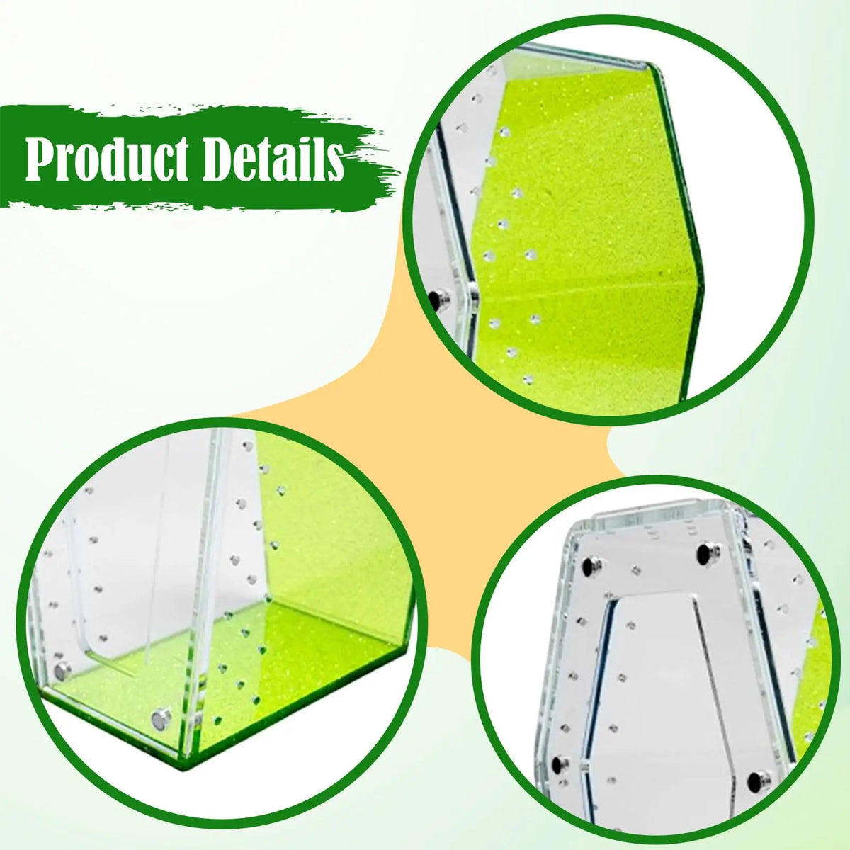 Acrylic Coffin Spider & Reptile Micro Terrarium Enclosure