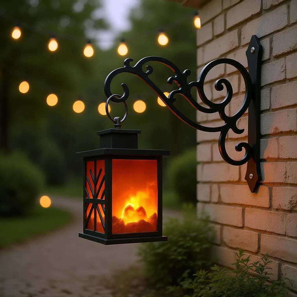 Wrought Iron Scroll Wall Hook 2-Pack | Garden & Balcony