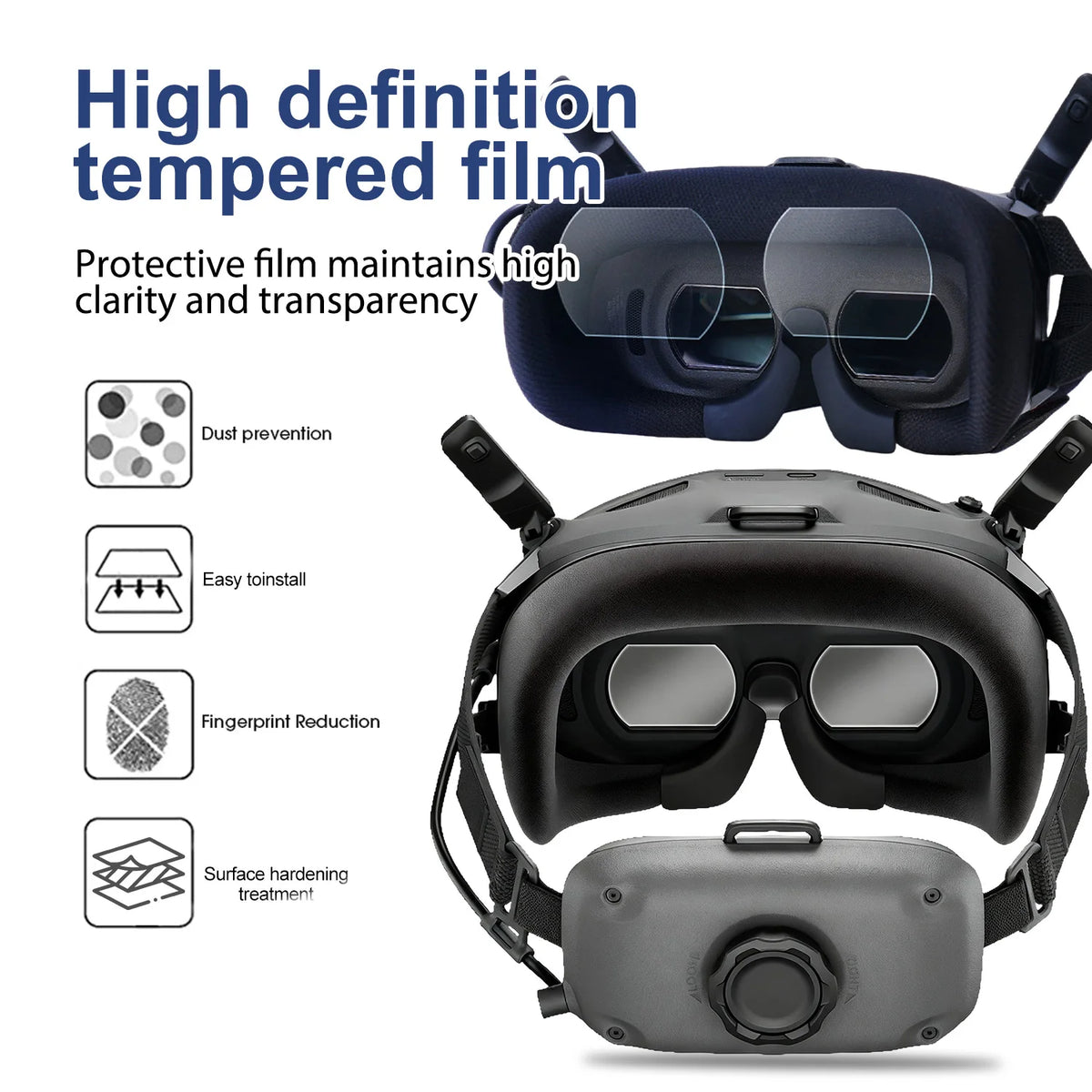 Tempered Glass Screen Protector for DJI N3 Goggles – Full Cover