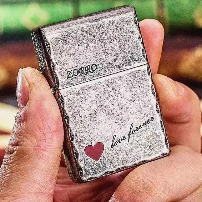 ZORRO Classic Carved Metal Fuel Lighter – Men's Gift