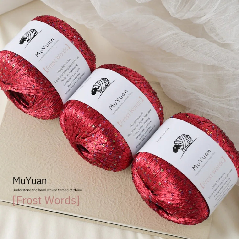 Sequin Crochet Thread 50g – Nylon DIY Craft Yarn