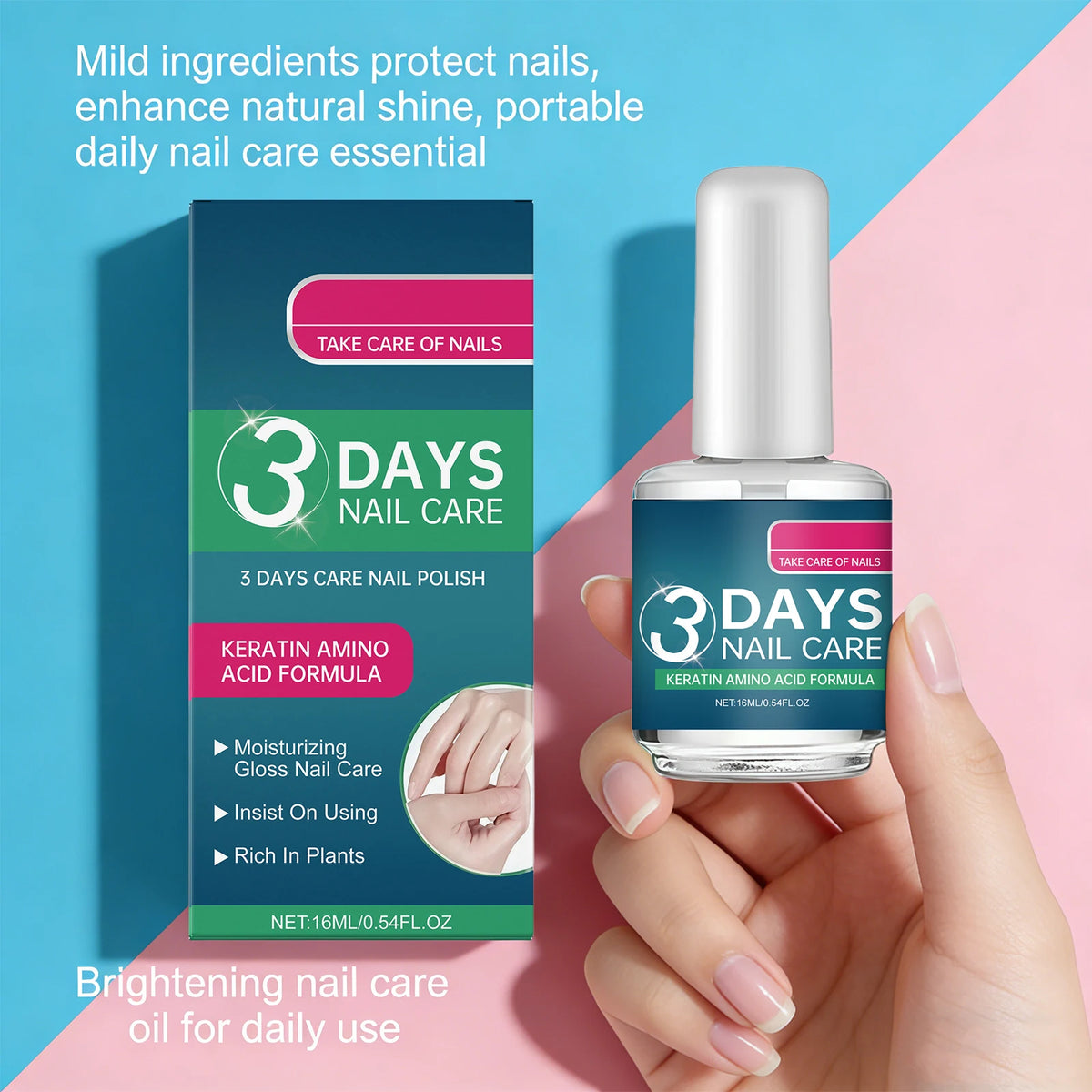 3-Day Nail Care Polish – Keratin & Amino Acid Treatment