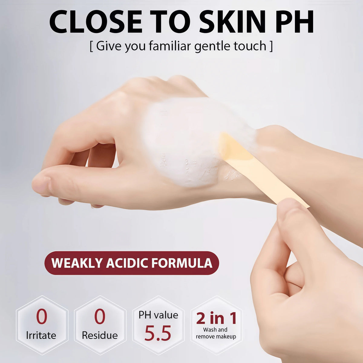 ROZINO 5-in-1 Facial Cleanser 150g – Hyaluronic Acid & Niacinamide