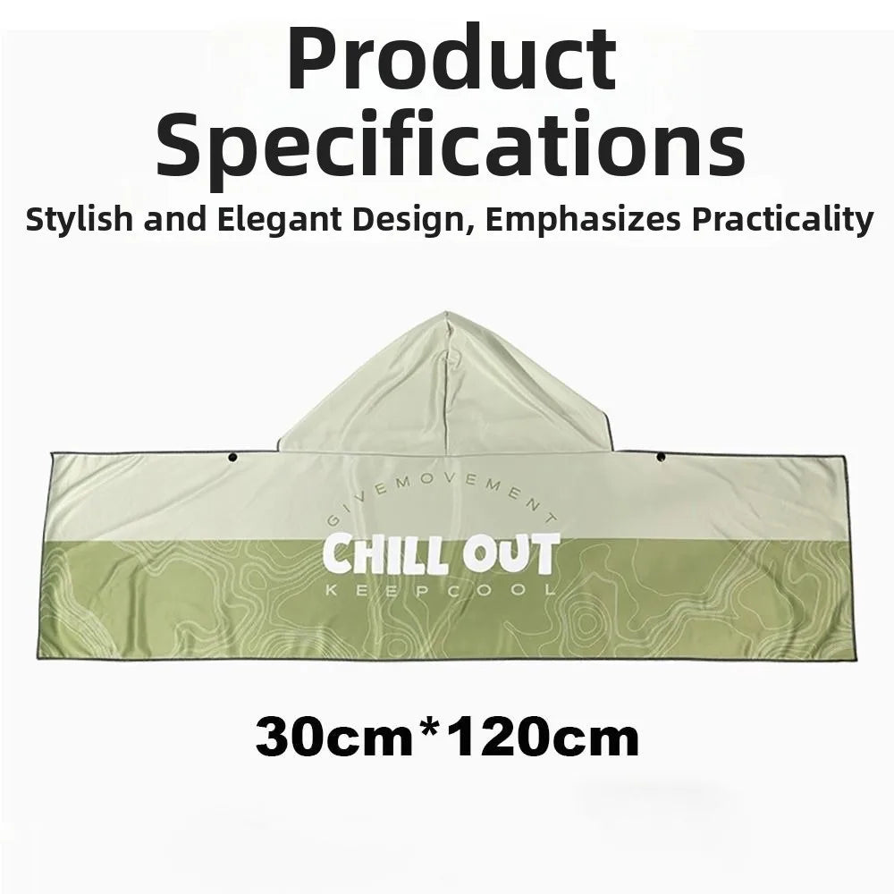 Hooded Sun Protection Shawl – Quick-Dry Cooling Towel Wrap