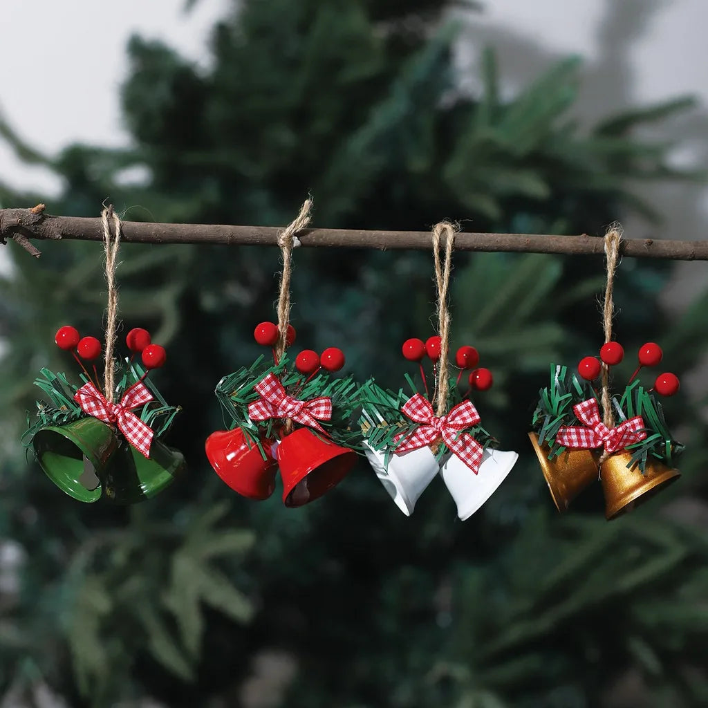 European Christmas Iron Bell Ornament | Xmas Tree Pendant