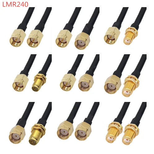 LMR-240 Coaxial Pigtail Jumper – SMA Male to Female Adapter