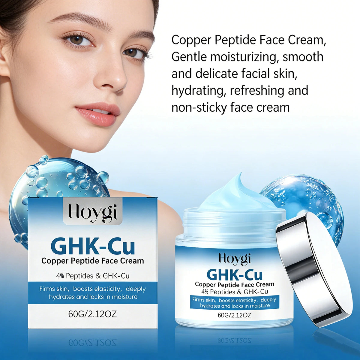 4% GHK-Cu Copper Peptide Face Cream – Firming & Hydrating