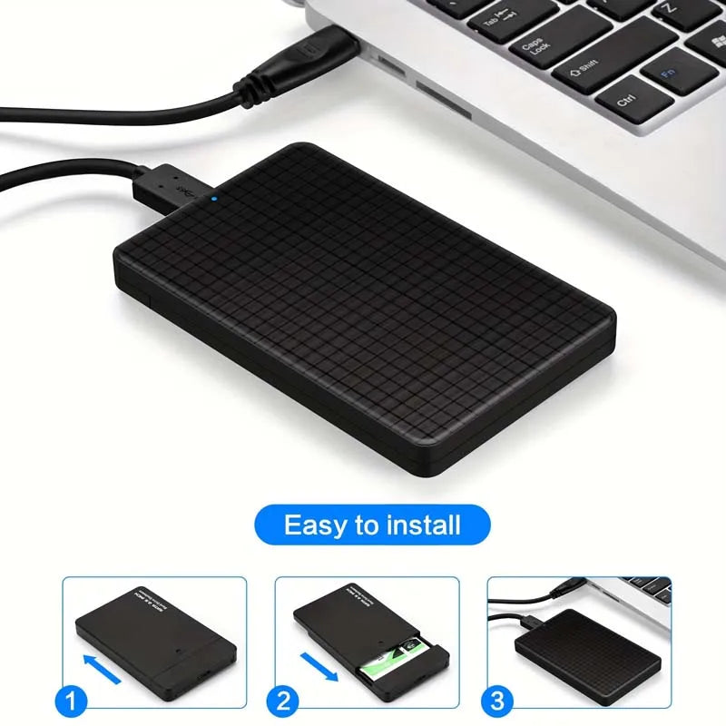 USB-C 2.5" SATA Hard Drive Enclosure | USB 3.0/3.1 HDD SSD Case