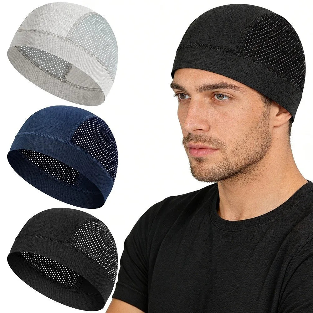 Breathable Mesh Cycling Cap – Skull Beanie Helmet Liner