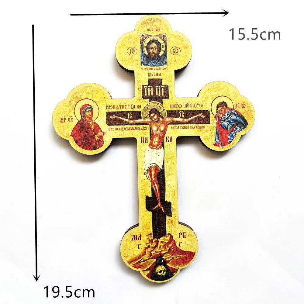 Orthodox Wooden Wall Cross – Catholic & Christian Religious Décor