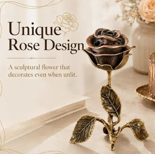 Antique Rose Incense Burner – Vintage Floral Home Décor