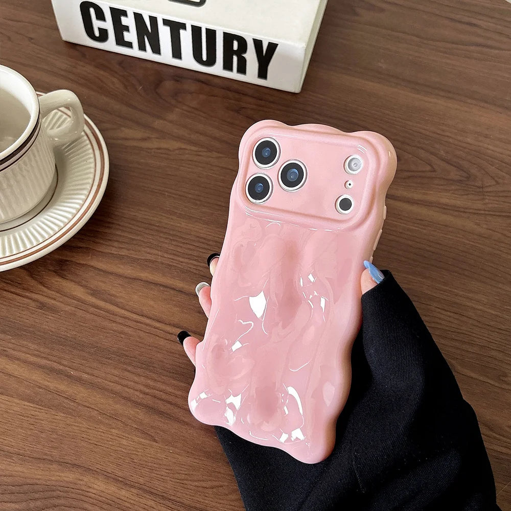 Candy Cloud Wave Silicone iPhone Case – 11 to 17 Pro Max
