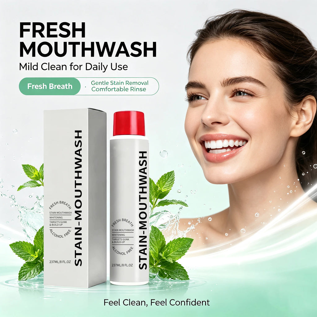 Alcohol-Free Whitening Mouthwash – Anti-Plaque Fresh Breath