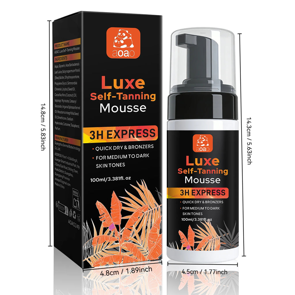 Aoao Self-Tanning Mousse – Even & Fast-Drying Body Bronzer