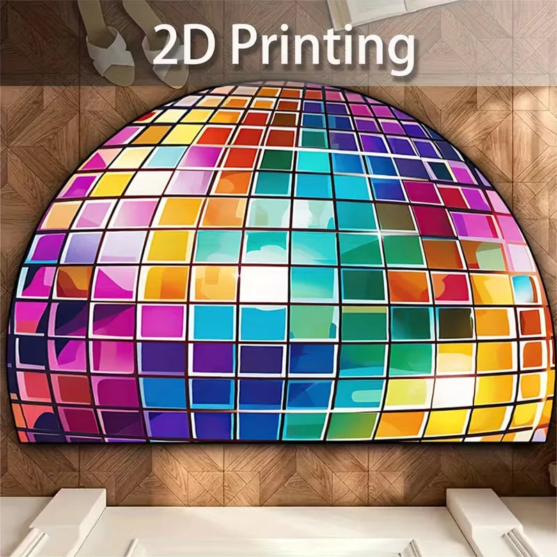 Semi-Circular Disco Ball Door Mat – Anti-Slip & Washable