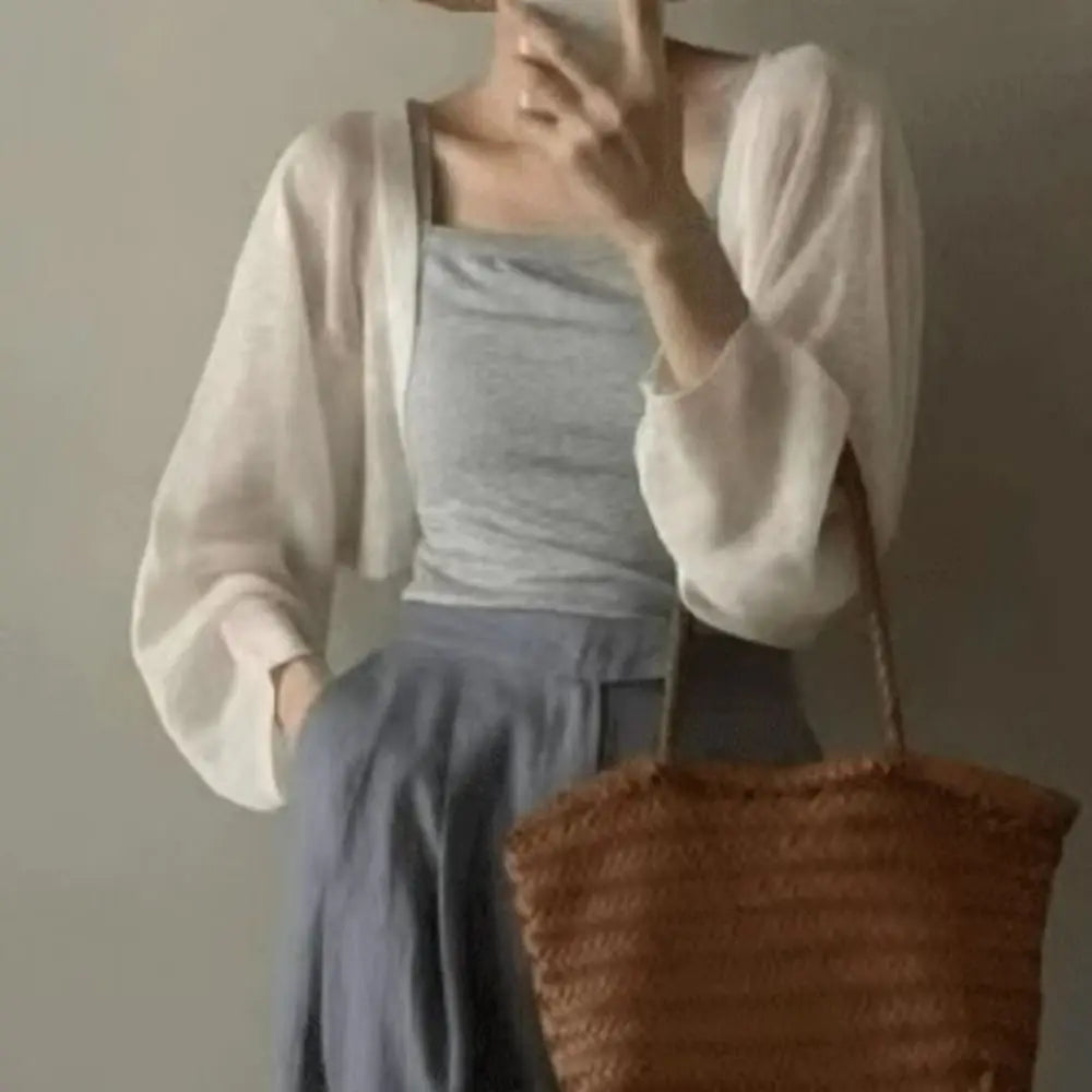 Women's Ruffle Sun Protection Cardigan | Long Sleeve Sheer Coat
