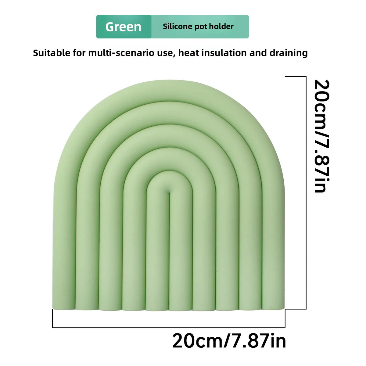 Rainbow Cloud Silicone Trivet Mat – Heat Resistant Non-Slip Pot Pad